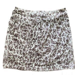 Tail Skort - 4 animal print , front zip , polyester spandex